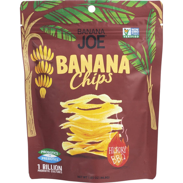 Banana Joe Banana Chips Hickory BBQ 46.8g - Dr Earth - Chips & Popcorn