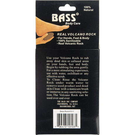 Bass Body Care Real Volcanic Rock for Hands, Feet & Body - Dr Earth - Bath & Body