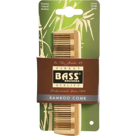 Bass Brushes Bamboo Comb Pocket Size Fine Tooth - Dr Earth - Hair Care, Men's Care