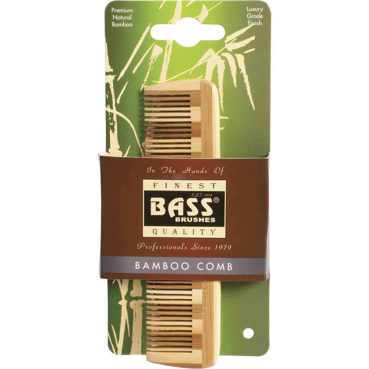 Bass Brushes Bamboo Comb Pocket Size Fine Tooth - Dr Earth - Hair Care, Men's Care