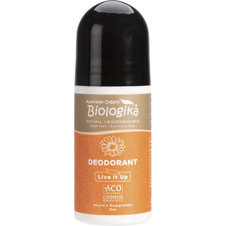 Biologika Roll-On Deodorant Live It Up 70ml - Dr Earth - Bath & Body