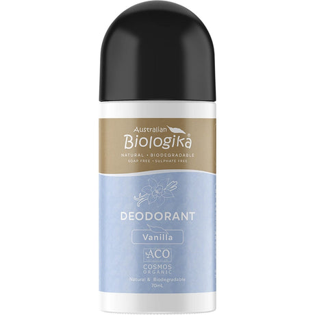 Biologika Roll-On Deodorant Vanilla 70ml - Dr Earth - Bath & Body