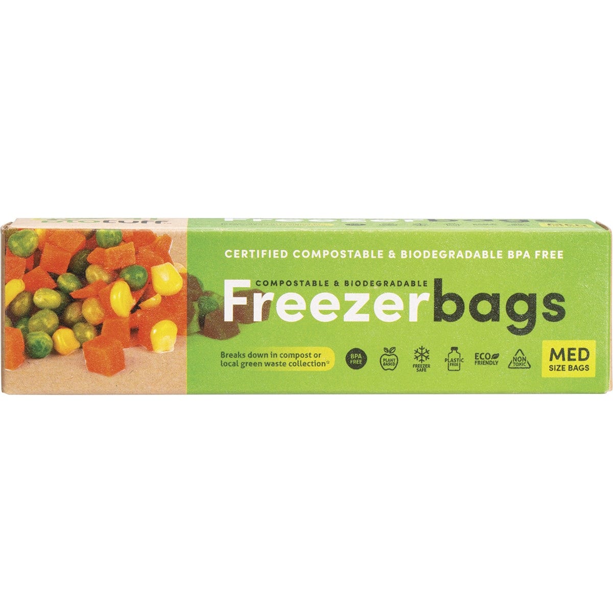 Biotuff Compostable Freezer Bags Medium Bags 4L 25pk - Dr Earth - Food Storage