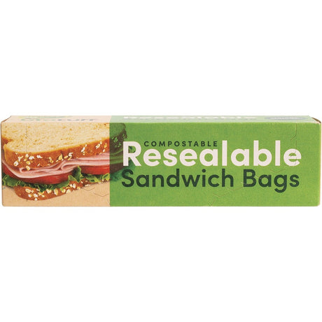 Biotuff Resealable Sandwich Bags 18x17cm 30pk - Dr Earth - Food Storage