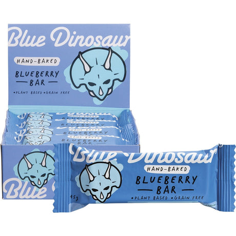 Blue Dinosaur Hand-Baked Bar Blueberry 45g - Dr Earth - Snack Bars