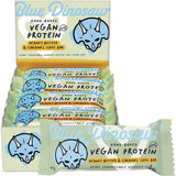 Blue Dinosaur Hand-Baked Vegan Protein Bar PB & Caramel Choc 45g - Dr Earth - Snack Bars, Nutrition