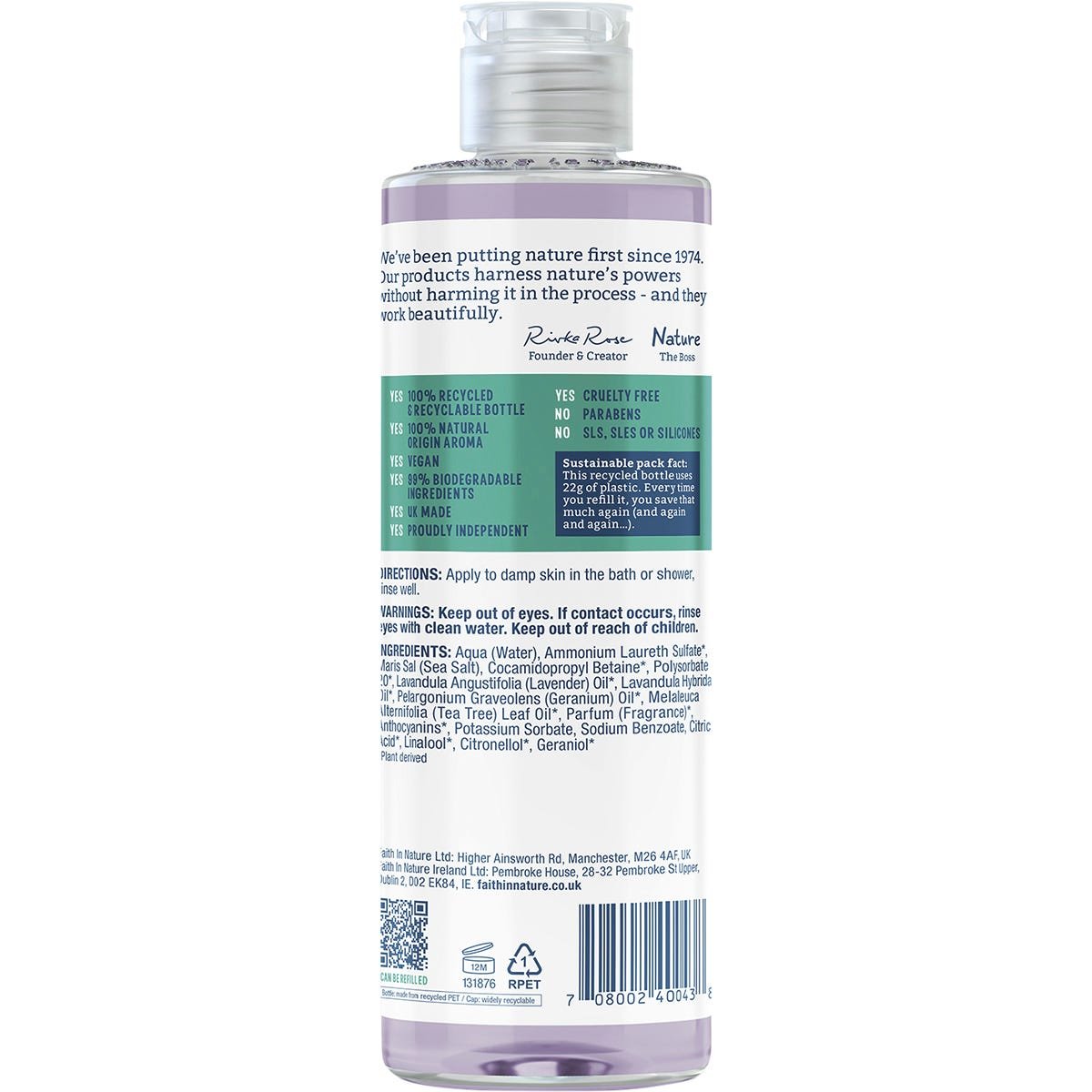 Body Wash Soothing Lavender & Geranium - Dr Earth - Body & Beauty, Bath & Body, Hair Care