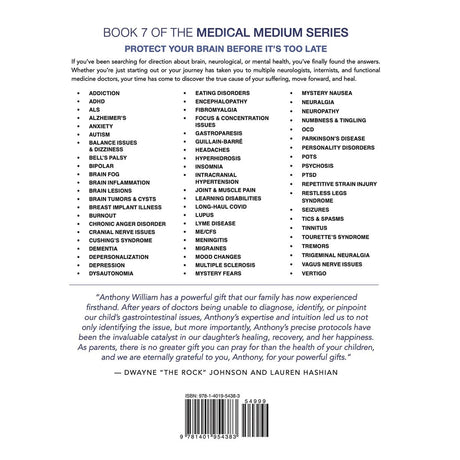 Book Medical Medium Brain Saver by Anthony William - Dr Earth - Books