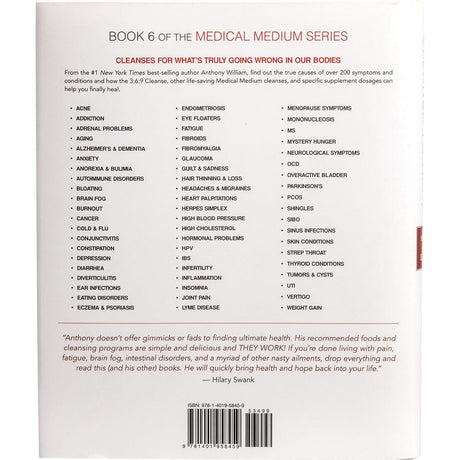 Book Medical Medium Cleanse to Heal By Anthony William - Dr Earth - Books