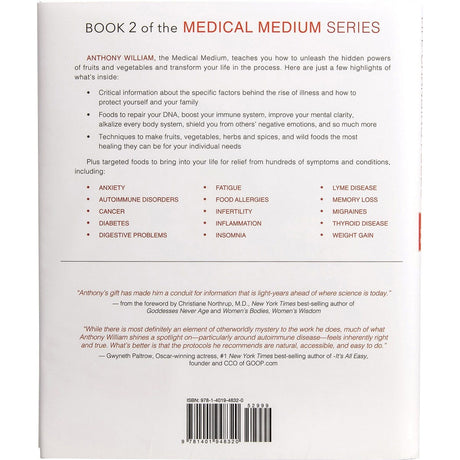 Book Medical Medium Life-Changing Foods By A. William - Dr Earth - Books