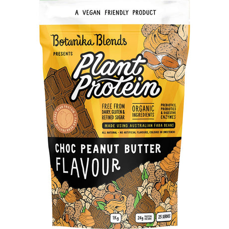 Botanika Blends Plant Protein Choc Peanut Butter 1kg - Dr Earth - Sports, Protein Powder