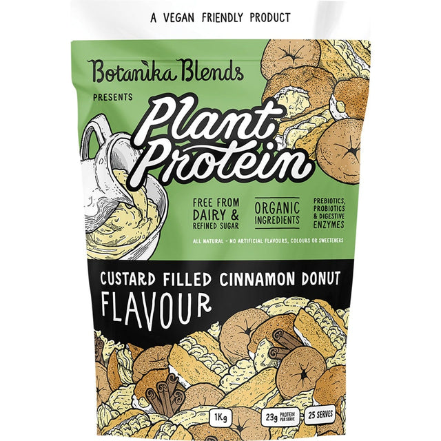 Botanika Blends Plant Protein Custard Filled Cinnamon Donut 1kg - Dr Earth - Nutrition