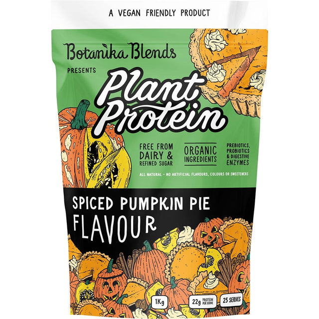 Botanika Blends Plant Protein Spiced Pumpkin Pie 1kg - Dr Earth - Sports, Protein Powder