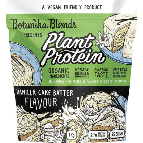 Botanika Blends Plant Protein Vanilla Cake Batter 1kg - Dr Earth - Nutrition