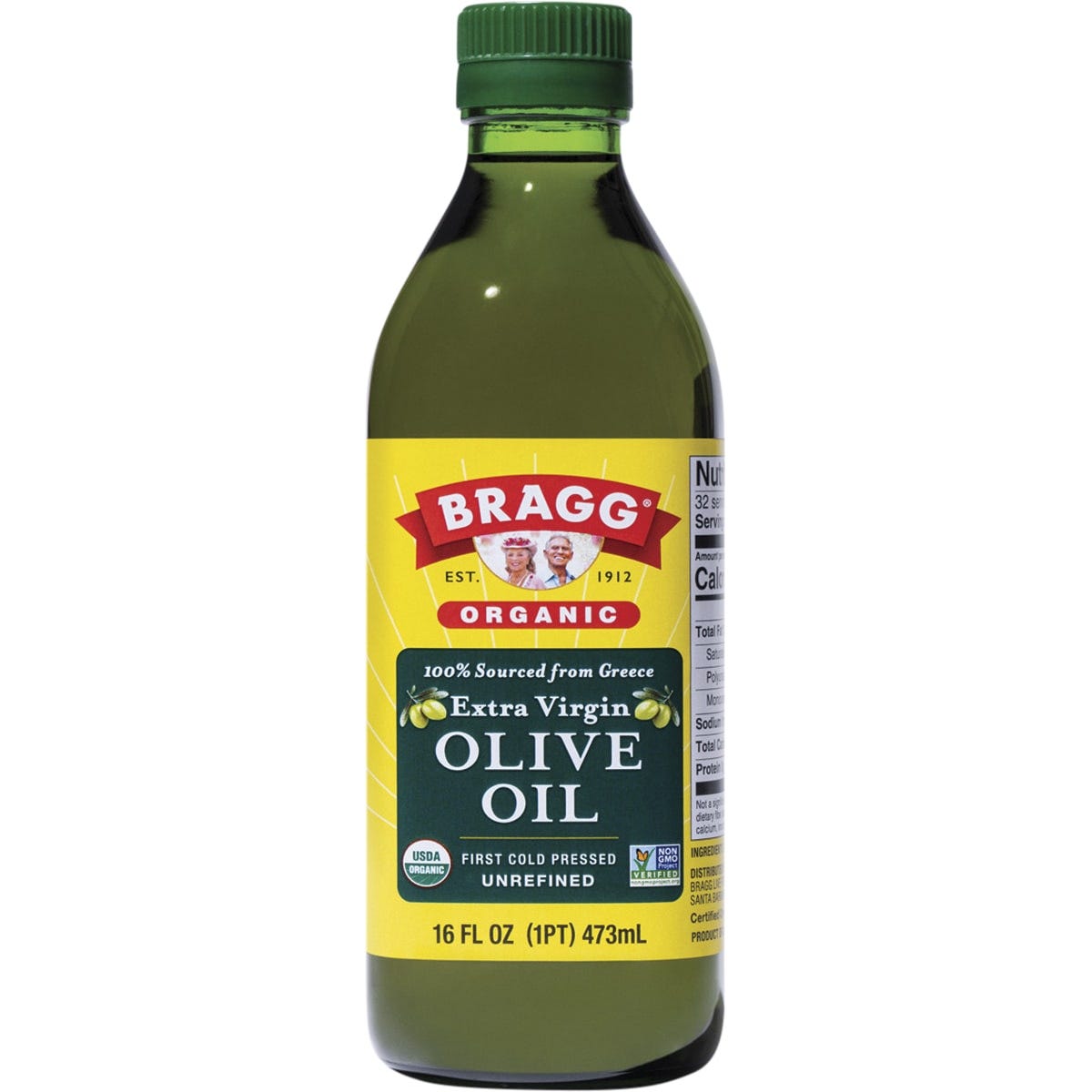 Bragg Olive Oil Extra Virgin Unrefined 473ml - Dr Earth - Oil & Ghee