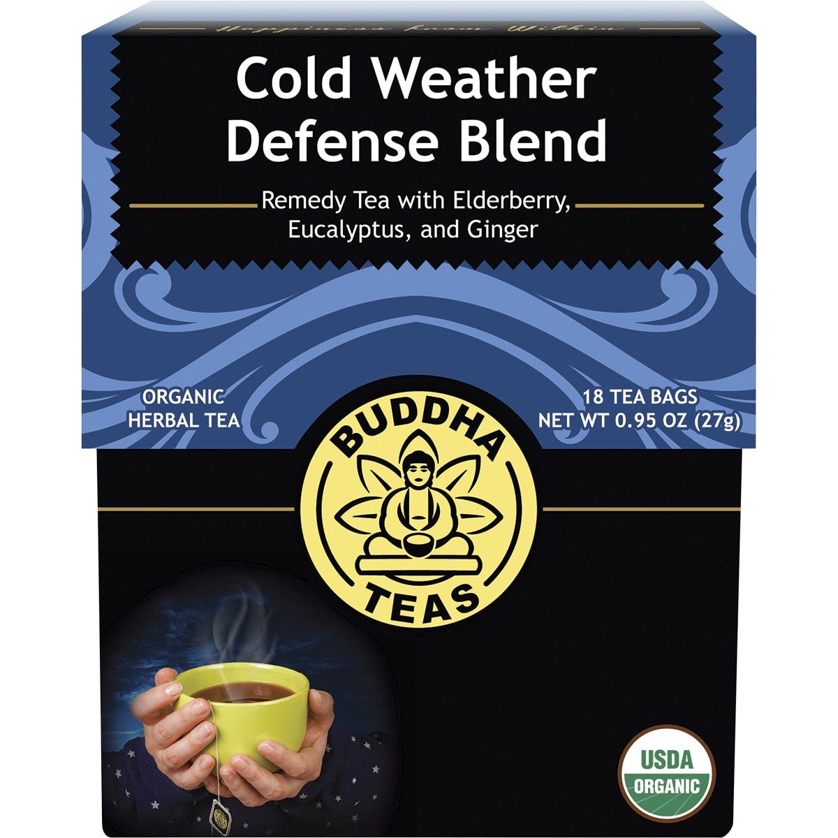 Buddha Teas Organic Herbal Tea Bags Cold Weather Defense Blend 18pk - Dr Earth - Drinks
