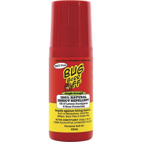 Bug-Grrr Off Natural Insect Repellent Jungle Strength Roll On 60ml - Dr Earth - Outdoor Protection