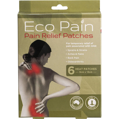 Byron Naturals Eco Pain Heat Patches 6pk - Dr Earth - Pain Relief