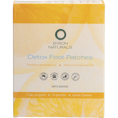 Byron Naturals Foot Patches Contains 7 pairs (14 Patches) 7x2 - Dr Earth - Detox