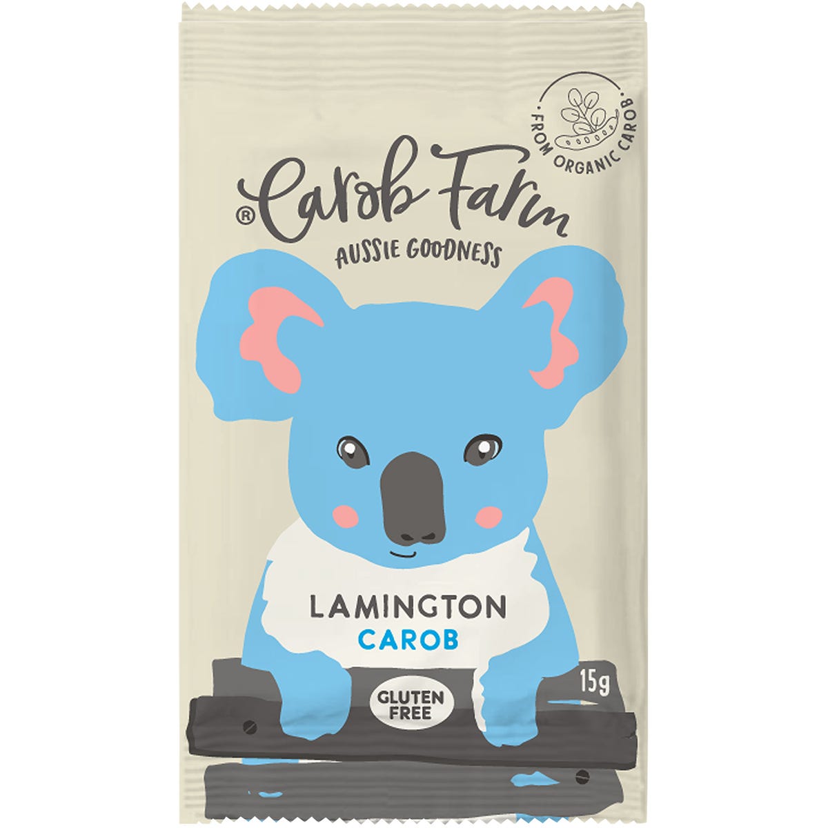 Carob Farm Carob Koala Lamington 15g - Dr Earth - Chocolate & Carob
