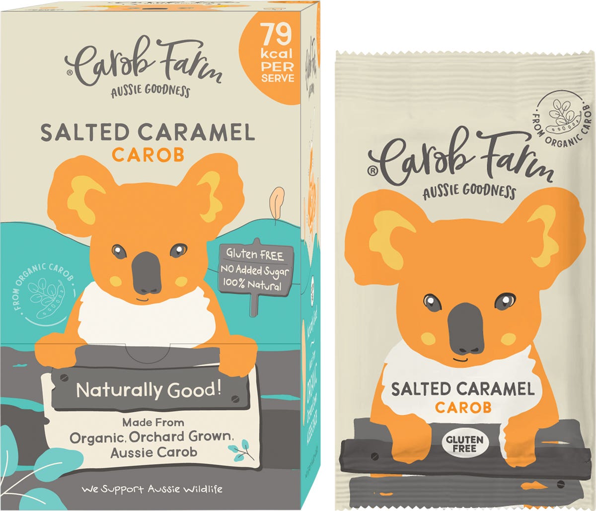 Carob Farm Carob Koala Salted Caramel 15g - Dr Earth - Chocolate & Carob
