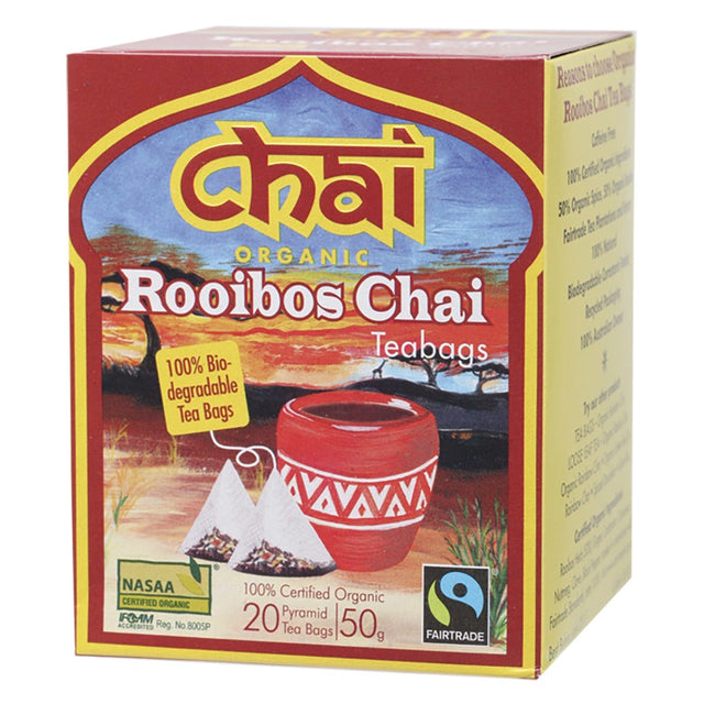 Chai Tea Organic Rooibos Chai Tea Bags 20pk - Dr Earth - Drinks