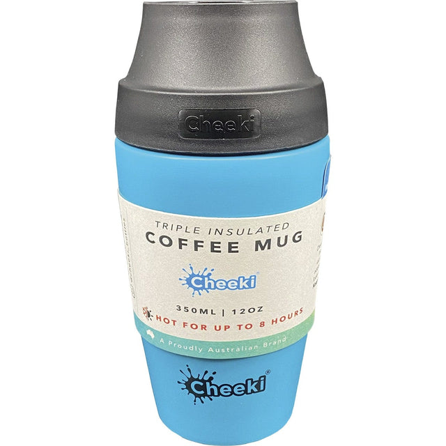 Cheeki Coffee Mug Aqua 350ml - Dr Earth - Cups & Tumblers