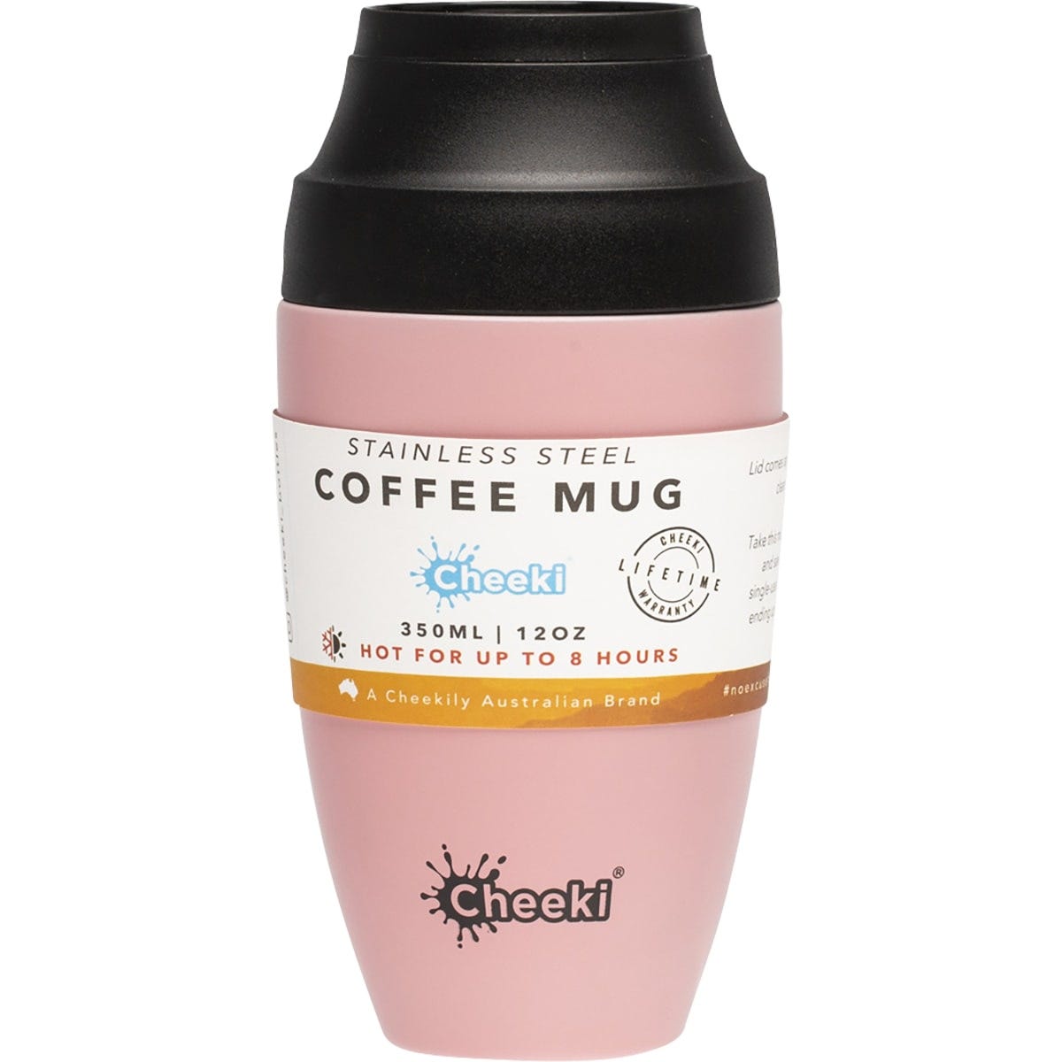 Cheeki Coffee Mug Pink 350ml - Dr Earth - Cups & Tumblers