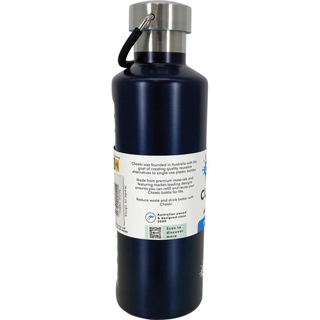 Cheeki Stainless Steel Bottle Insulated Ocean 600ml - Dr Earth - Water Bottles