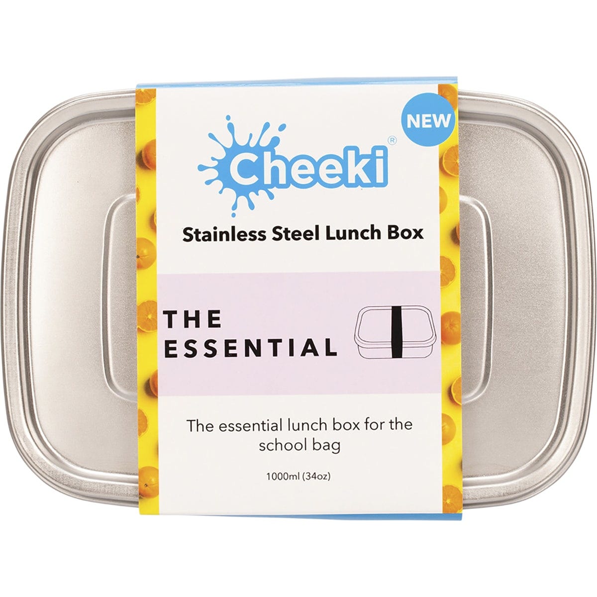 Cheeki Stainless Steel Lunch Box The Essential 1000ml - Dr Earth - Food Storage