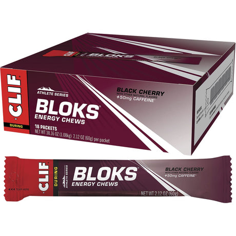 CLIF Bloks Energy Chews Black Cherry 50mg Caffeine 60g - Dr Earth - Nutrition