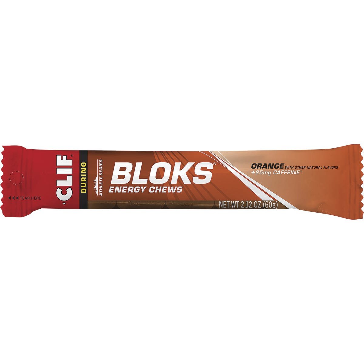 CLIF Bloks Energy Chews Orange 25mg Caffeine 60g - Dr Earth - Nutrition