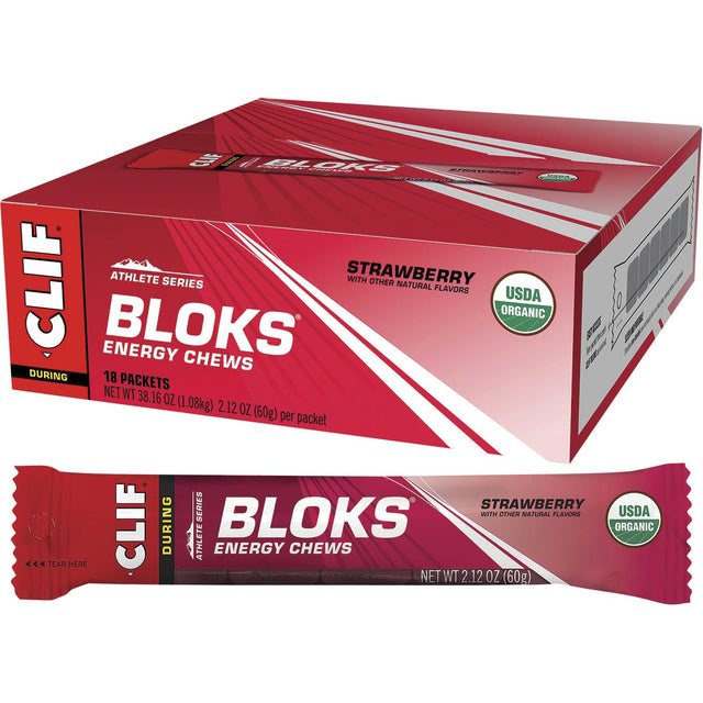 CLIF Bloks Energy Chews Strawberry 60g - Dr Earth - Nutrition