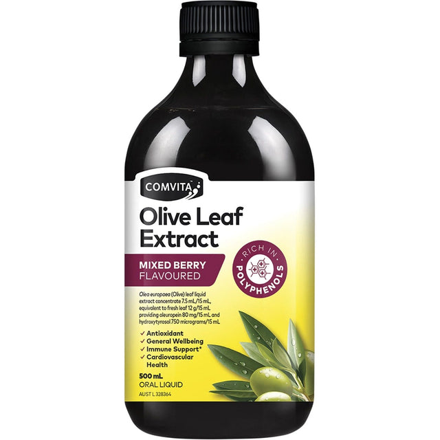 Comvita Olive Leaf Extract Mixed Berry 500ml - Dr Earth - Immune Support