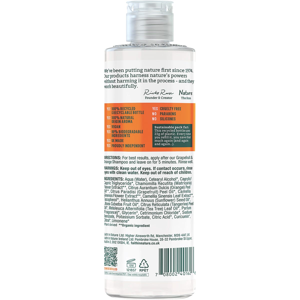 Conditioner Invigorating Grapefruit & Orange - Dr Earth - Body & Beauty, Bath & Body, Hair Care