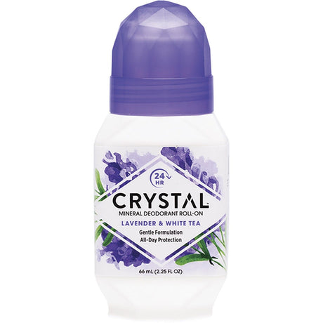 Crystal Roll-On Deodorant Lavender & White Tea 66ml - Dr Earth - Bath & Body