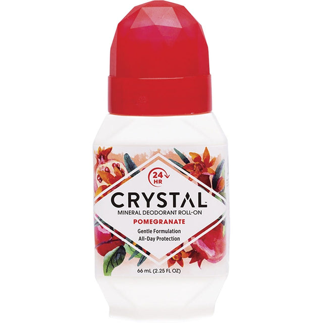Crystal Roll-On Deodorant Pomegranate 66ml - Dr Earth - Bath & Body