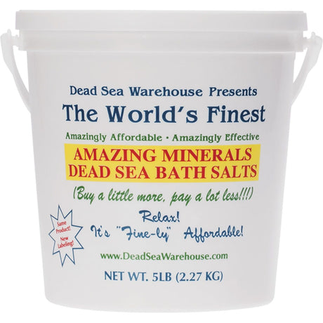 Dead Sea Warehouse Dead Sea Bath Salts Bucket 2.27kg - Dr Earth - Bath & Body, Magnesium & Salts