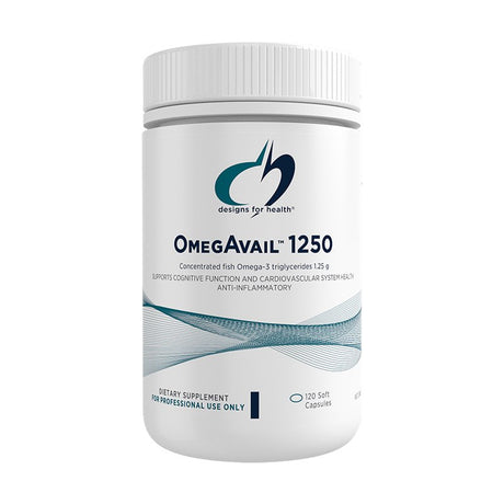 Designs For Health OmegAvail 1250, 120 softgel capsules - Dr Earth - Practitioner Supplements, Designs For Health