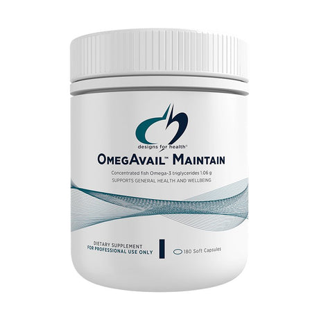 Designs For Health OmegAvail Maintain 180 softgel capsules - Dr Earth - Practitioner Supplements, Designs For Health