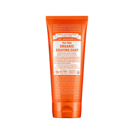 DR. BRONNER'S Organic Shaving Soap Tea Tree 207ml - Dr Earth - Body & Beauty