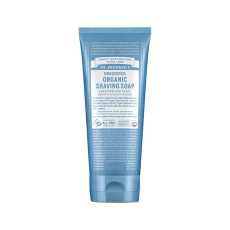 DR. BRONNER'S Organic Shaving Soap Unscented 207ml - Dr Earth - Body & Beauty