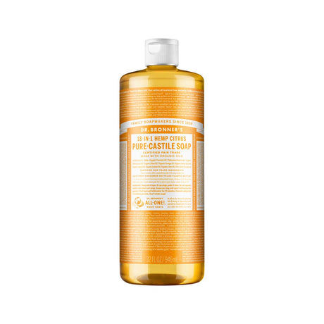 DR. BRONNER'S Pure-Castile Soap Liquid (Hemp 18-in-1) Citrus 946ml - Dr Earth - Body & Beauty