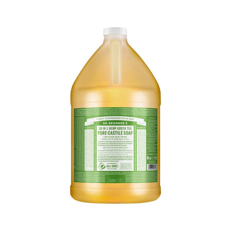 DR. BRONNER'S Pure-Castile Soap Liquid (Hemp 18-in-1) Green Tea 3.78L - Dr Earth - Body & Beauty