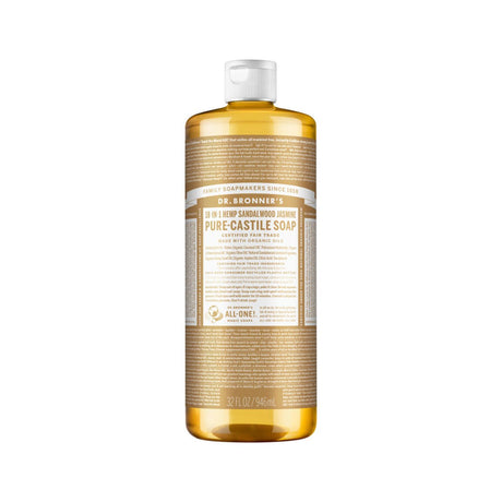 DR. BRONNER'S Pure-Castile Soap Liquid (Hemp 18-in-1) Sandalwood Jasmine 946ml - Dr Earth - Body & Beauty