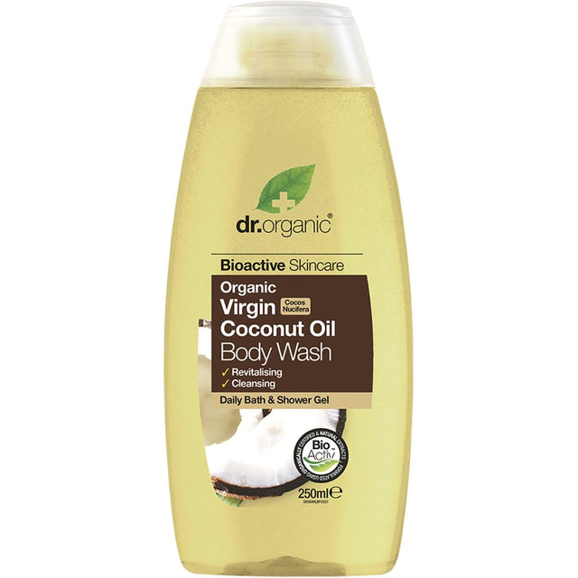 Dr Organic Body Wash Organic Virgin Coconut Oil 250ml - Dr Earth - Bath & Body