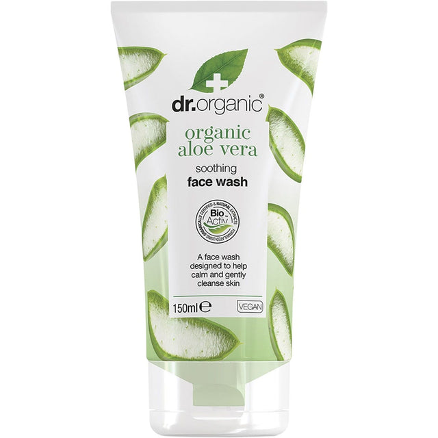 Dr Organic Creamy Face Wash Organic Aloe Vera 150ml - Dr Earth - Skincare