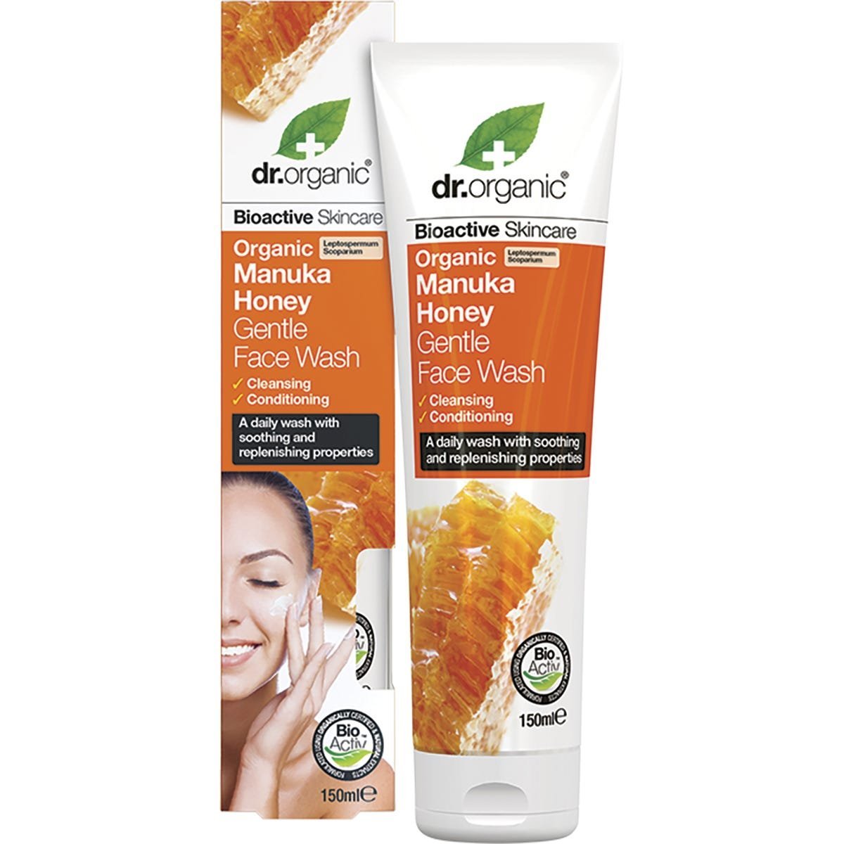 Dr Organic Face Wash Gentle Organic Manuka Honey 150ml - Dr Earth - Skincare