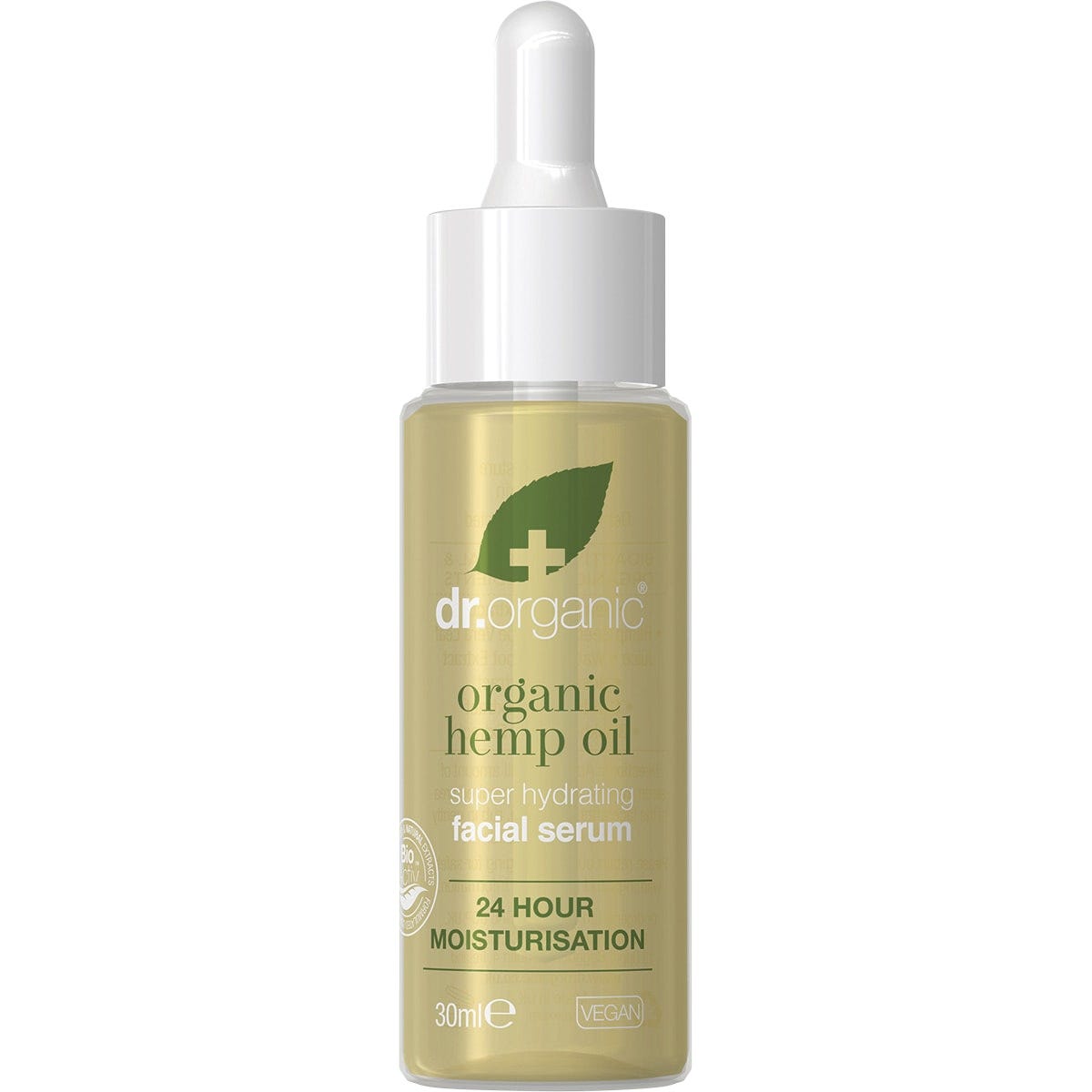 Dr Organic Facial Serum Organic Hemp Oil 30ml - Dr Earth - Skincare