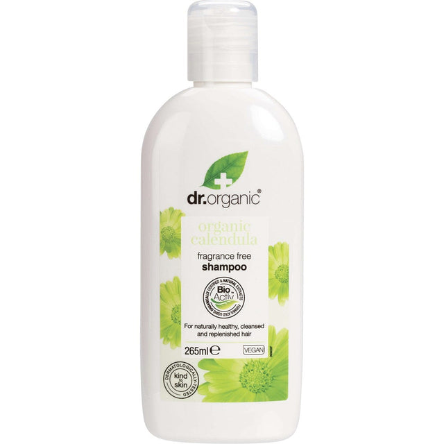 Dr Organic Fragrance Free Shampoo Organic Calendula 265ml - Dr Earth - Hair Care
